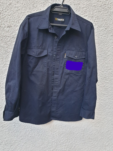 Camisa De Trabajo Tracker Azul Oscura Manga Larga.