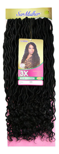 Cabelo Goddess Faux Locs Cacheado 65 Cm Ser Mulher Duda Cor 1 Preto