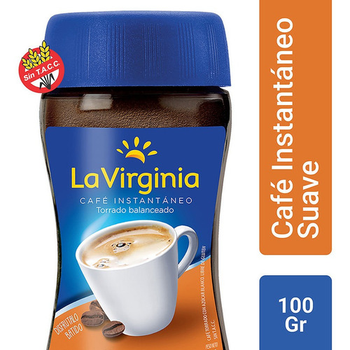 La Virginia Cafe Instantaneo Sueave Torrado Sin Tacc 100 Gr