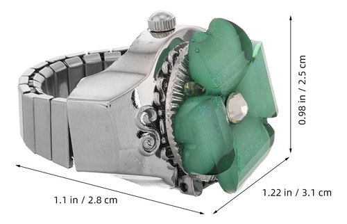 Anillo De Reloj De Dedo Único Con Forma De Trébol Para Uso C