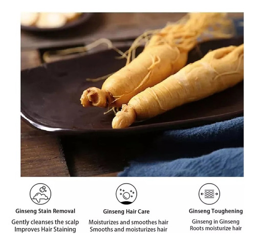 Shampoo Con Raiz De Ginseng Para Cabello Seco Dañado 500ml