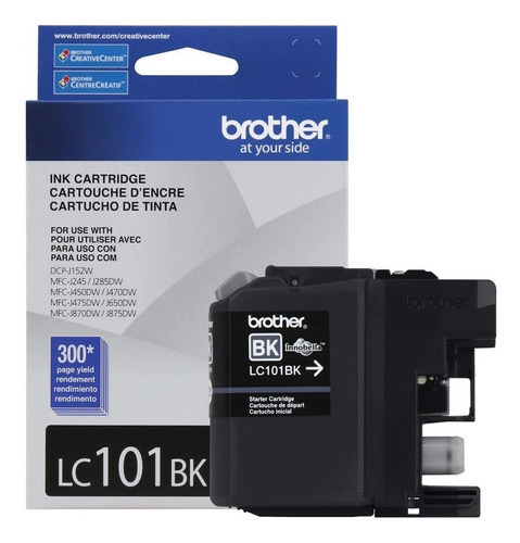 Cartucho De Tinta Brother Lc101bk Negro Rend De 300 Pag /vc