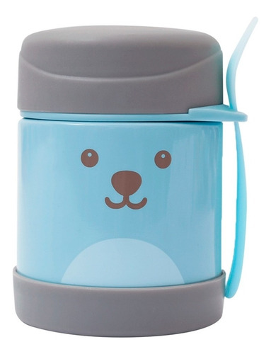 Pote Térmico Inox C/ Colher Gumy 360ml - Azul - Buba