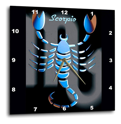 3drose Reloj De Pared Del Zodiaco Escorpio, 10.0 X 10.0 In