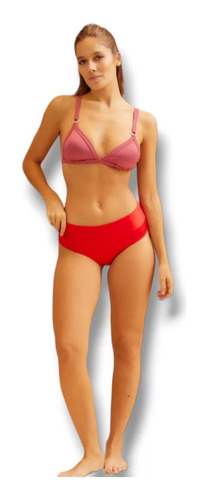 Bombacha Bikini Alta Con Cintura 781-24 Lisos Sweet Lady