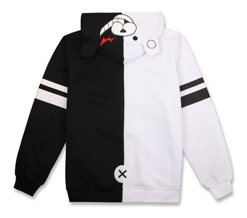 Imagem 2 de 2 de Blusa Moletom Capuz Zíper Monokuma Anime Danganronpa Cosplay