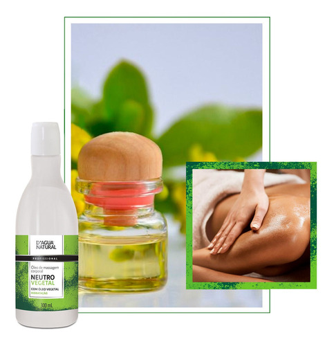 Óleo De Massagem Neutro Vegetal Corporal 300ml Massoterapia