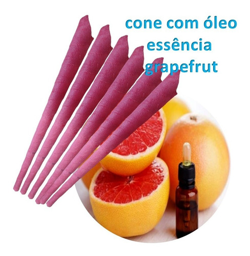 Imagem 2 de 6 de Cone-hindu Terapia Essencial Aroma Graperfruit 10un 5 Pares