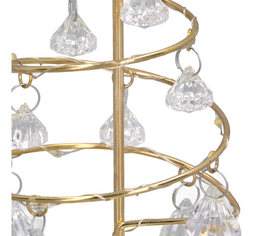 Lámpara De Árbol De Navidad Led Pequeño Cristal De Hierro De