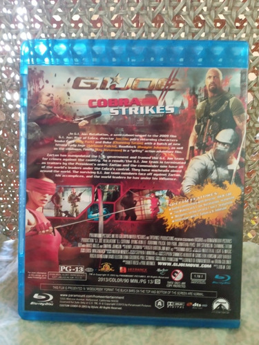G.i.joe Retaliation. Dwayne Johnson Y Bruce Willis.blue-ray (Usado)