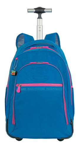 Mochila Carrinho Paul Frank T03 - Aquamarine, 2 Comp.