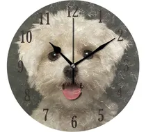 Comprar Reloj De Pared , Funciona Pilas, Redondo Maltés Cachor...