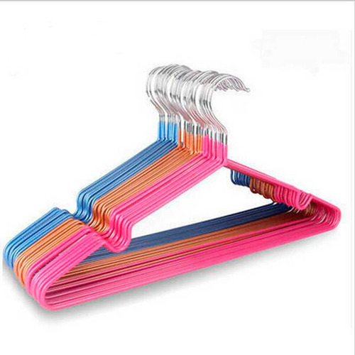Imagen 7 de 9 de Perchas Metálicas Acero Galvanizado Engomado Colores X 10un