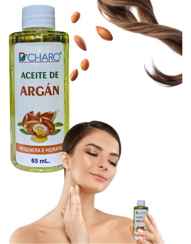 Aceite De Argán Regenera Hidrata Piel Rostro Cabello 65 Ml