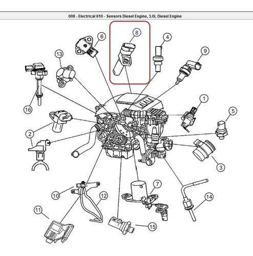 Imagen 4 de 6 de Sensor Cigüeñal Mopar Original Jeep Commander 3.0 2006-2009