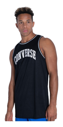 Musculosa Converse Star Chevron Textil Hombre Moda Negro