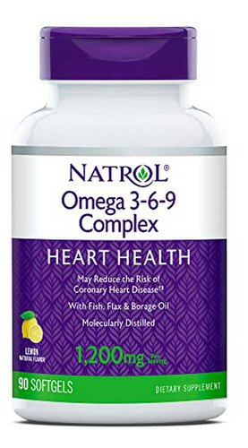 Natrol Omega 3-6-9 Softgels Complejos, 90 Cuenta.