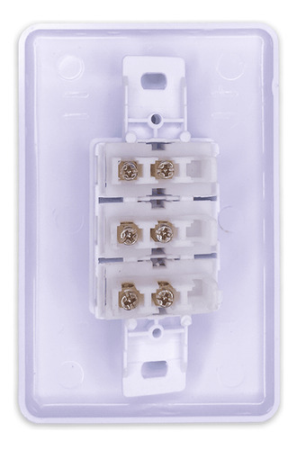 Kit 10 Interruptor 3 Tecla Simples Para Lampada Embutir 4x2 Cor Branco