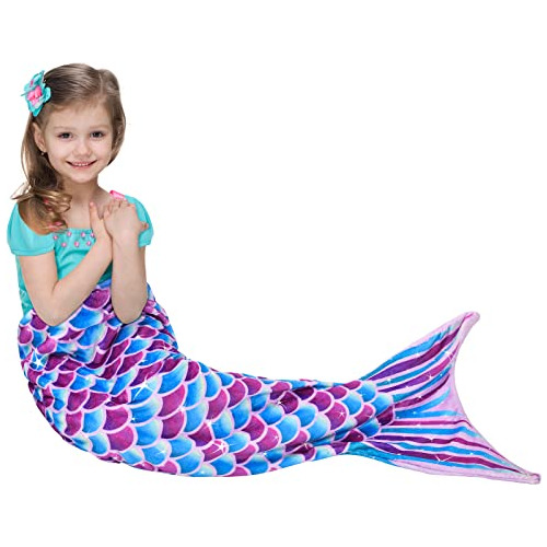 Mermaid Tail Blanket - Plush Mermaid Wearable Blanket For Gi