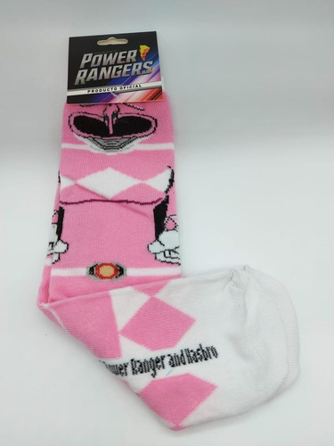 Medias Power Rangers Ranger Rosa Hasbro Licencia Oficial