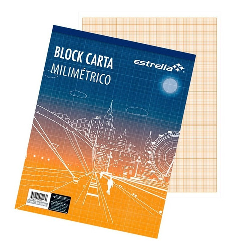 Block Carta Estrella Milimetrico 50 Hojas 1 Pzs