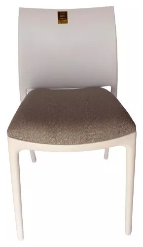 Silla Reforzada Blanca Modelo Valencia Tapizada Mascardi D/f