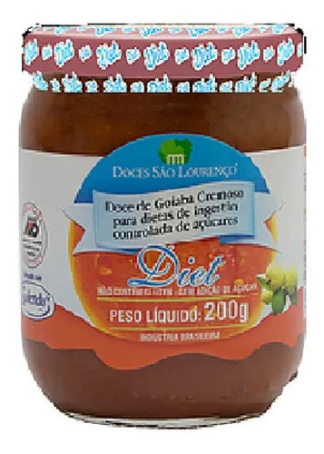 Doce De Goiaba Diet Cremoso Sao Lourenco 210g