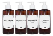 Comprar Kit Banheiro Frasco Âmbar Shampoo Sabonete Hidratante Outros