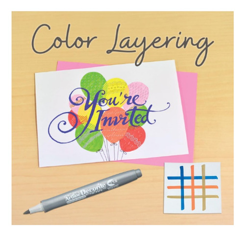 4 Marcadores Colores Pasteles Punta Pincel Artline Plumones