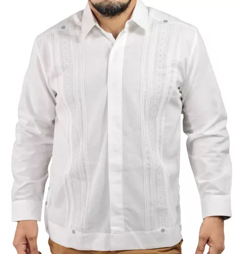 Guayabera Yucateca Blanca Itzamná Lino Real Larga