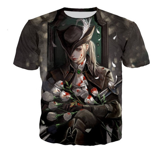 Rt Playeras Estampadas En 3d Cool Bloodborne Lady Maria