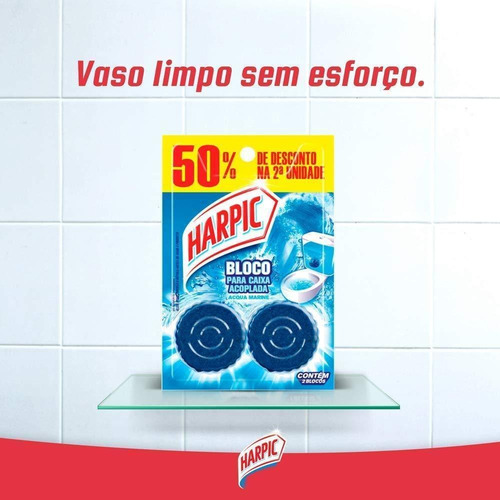 Imagem 3 de 5 de Detergente Sanitário Acqua Marine Harpic 2 Un Desc Na 2ªun