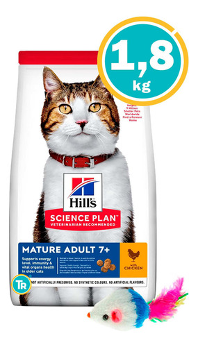 Comida Hill´s Gatos Mature + 7 Años 1,8 Kg + Envío S/cargo