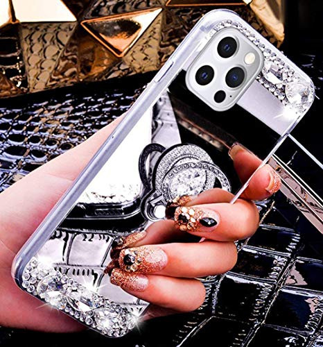 Caja De Espejo Para iPhone 12 Pro Max Case,bling Glitter Spa