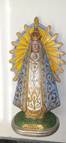 Virgen De Lujan 40 Cm Pintada A Mano