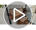 Canasta De Mimbre Con Borde Festoneado Storageworks, Canasta