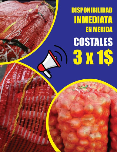 Saco De Malla Rojo Para Verduras Y Hortalizas Polipropileno