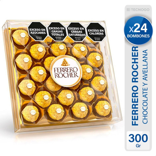 Ferrero Rocher Bombones Chocolate Avellana Caja X24 Unidades