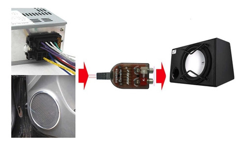 Imagem 5 de 5 de Adaptador Rca Automotivo Central Multimidia Subwoofer Ativo
