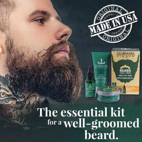 Clubman Pinaud Kit Para Barba, Incluye Acondicionador Para .