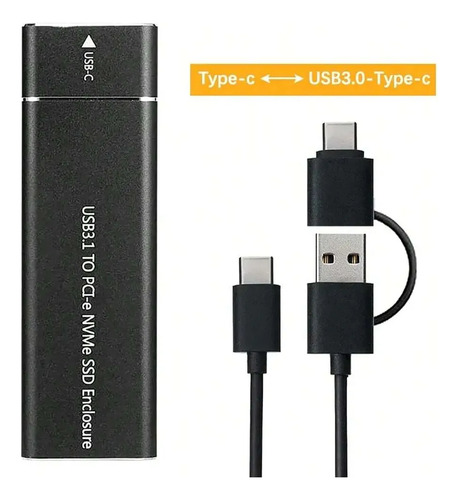 Case Gabinete Disco Duro Ssd 10gbps M.2 Nvme Tipo C Usb