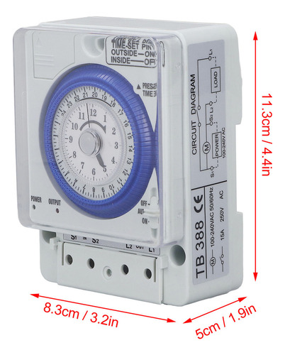 L Interruptor De Control Horario Mecánico Tipo Reloj