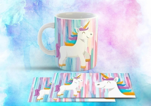 15 Plantillas Sublimación Tazas  Unicornios