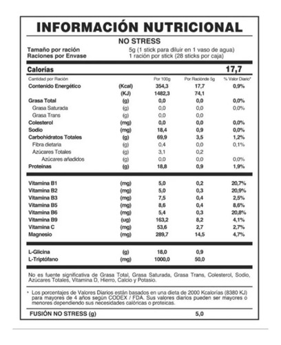 No Stress Fuxion Reduce El Estres, La Ansiedad Y La Angustia