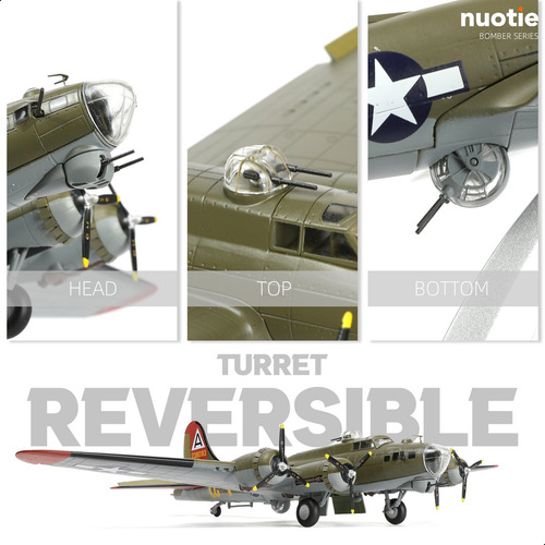 Bombardeiro B-17 Fortress 1/72 (pintura Em Cinza Claro) Segu