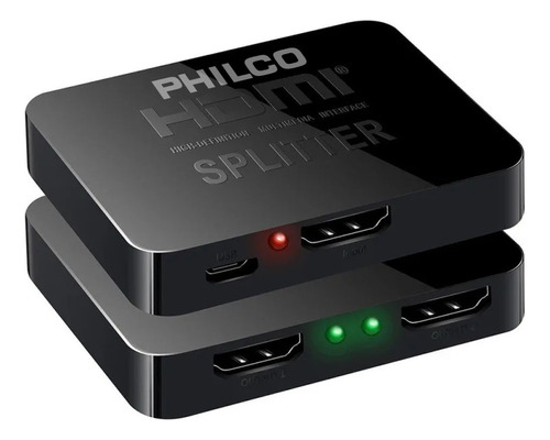 Switch  Hdmi Philco 1 Input Y 2 Output Mp4103 Black 