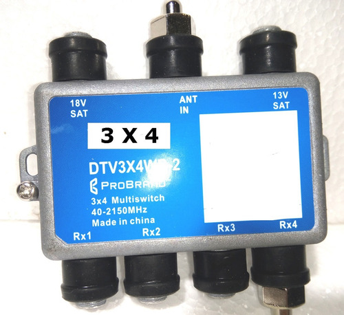 Imagen 2 de 6 de Multiswitch 3x4 Directv Para Vhf Uhf Catv Fta Tda