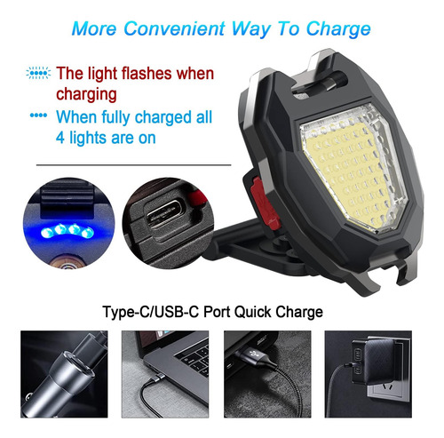 Paquete De 2 Linternas Led Cob Pequeñas Con Encendedor, Máxi