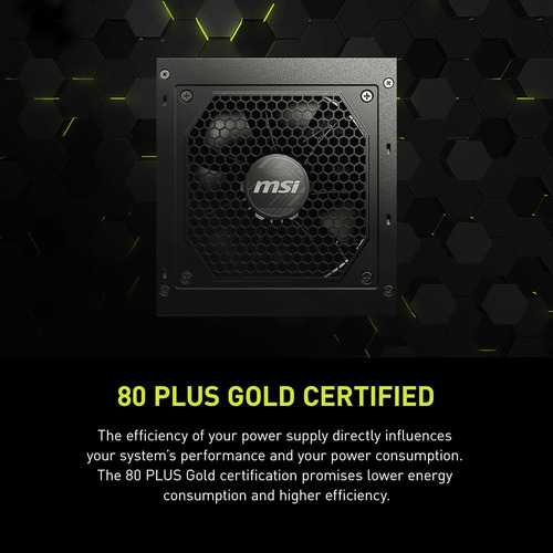 Fuente De Alimentación Msi Mpg A850gl, Atx 3.0, Pcie5, 850w
