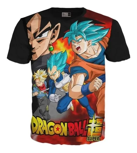 Camisetas Sueter Estampado Anime Dragon Ball Vegeta Goku Blu